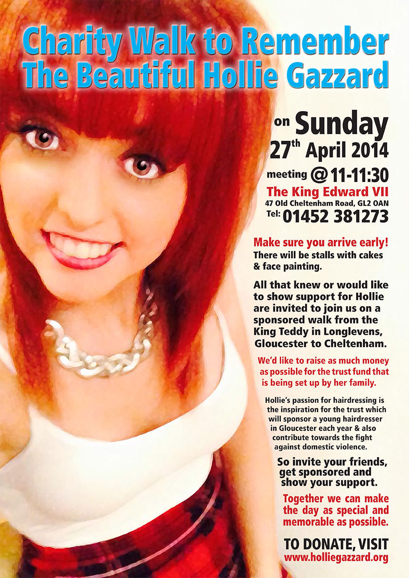 Fund raising events for Hollie Gazzard memorials and trust fund