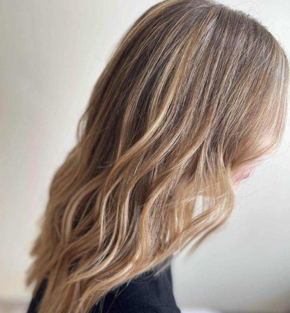 Foilayage hair colour at top Gloucester hairdressers