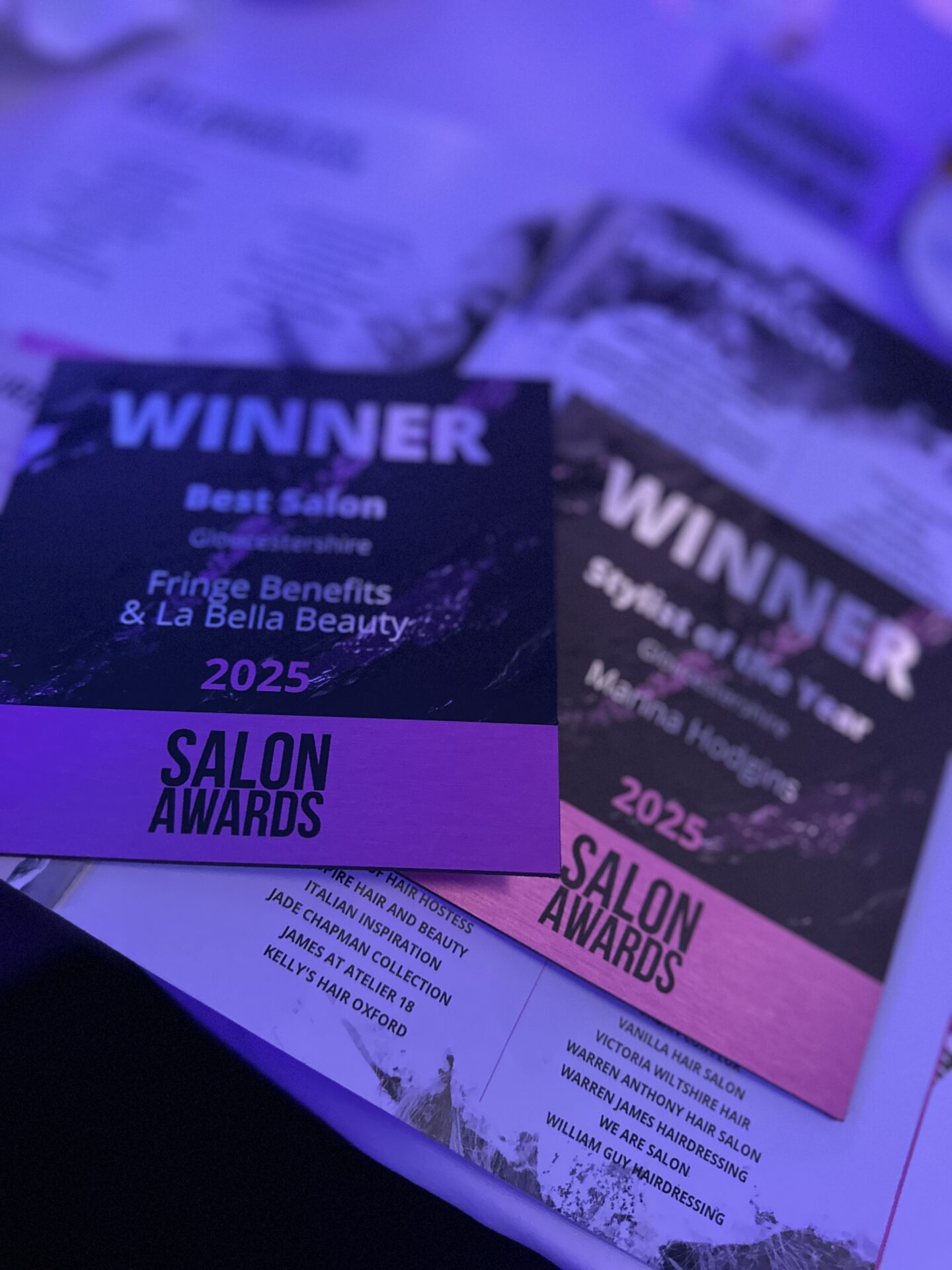 the salon awards 2025 winners fringe benefits and la bella beauty salon gloucester the salon awards 2025 winners fringe benefits and la bella beauty salon gloucester